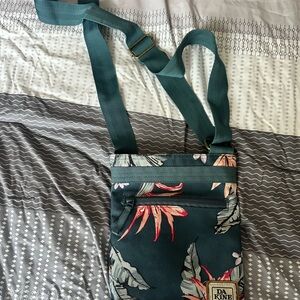 Dakine Blue and Pink Crossbody Bag with Tropical Design